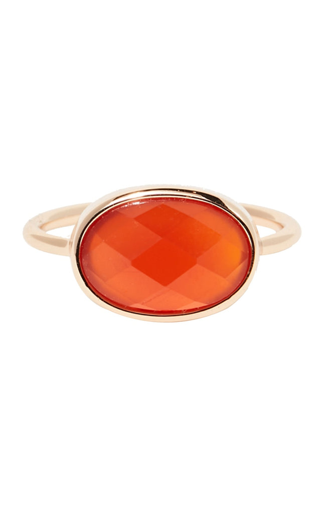 Bague Alessia - Laiton doré & agate