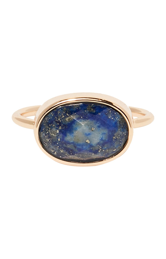 Bague Alana - Laiton doré & lapis lazuli
