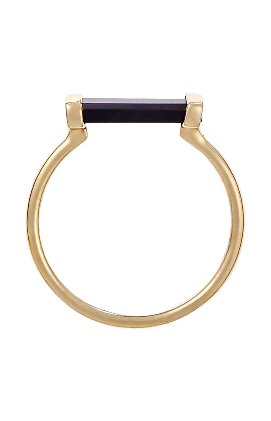 Bague Eléonore - Laiton doré & onyx