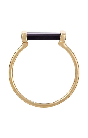 Bague Eléonore - Laiton doré & onyx