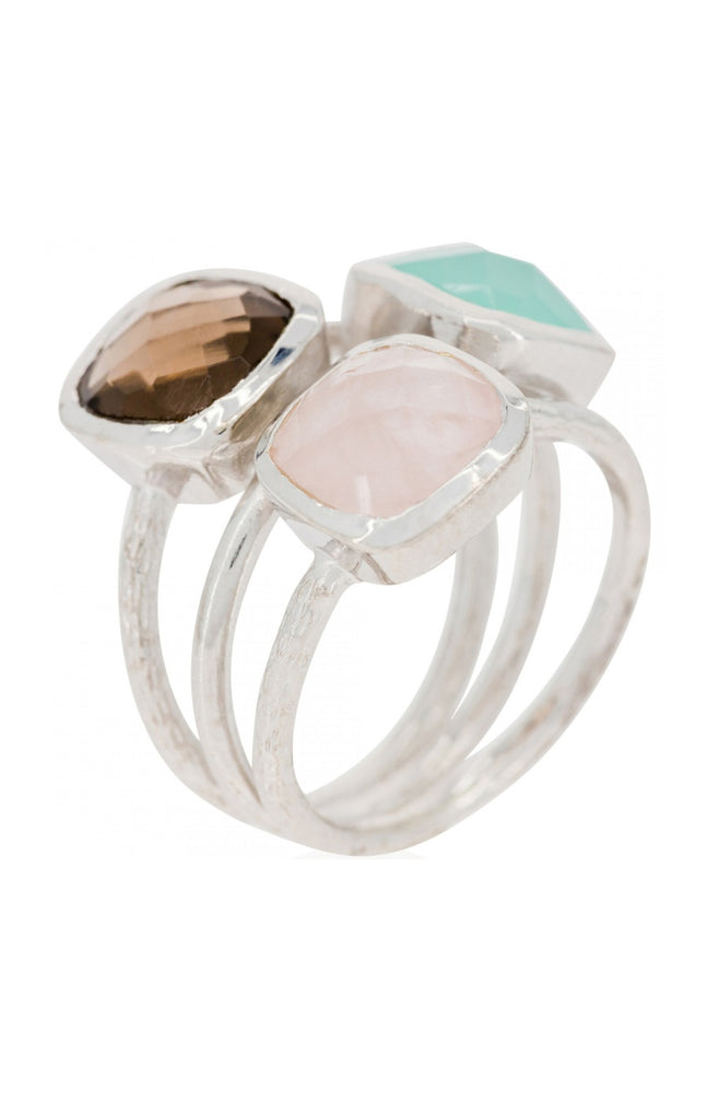 Bague Elsa - Laiton & pierre fines