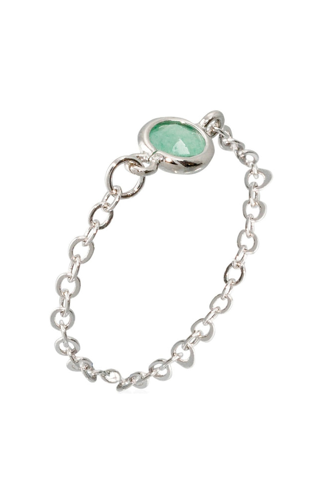 Bague Léa - Laiton & aventurine verte