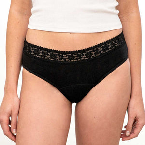 Lot de 3 culottes menstruelles ultra absorbantes - Flux abondant - Noir