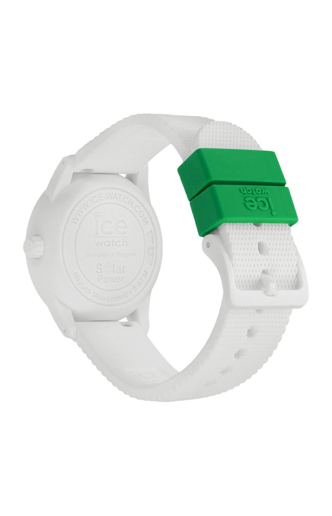 Montre solaire en silicone - ICE Solar Power - Nature Numbers - Small - Blanc