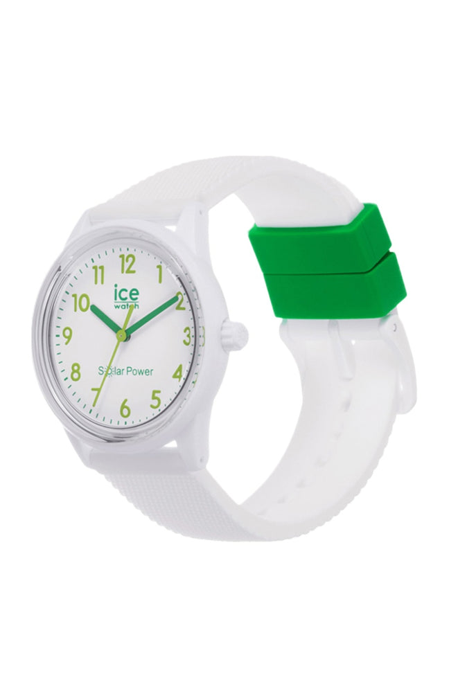 Montre solaire en silicone - ICE Solar Power - Nature Numbers - Small - Blanc