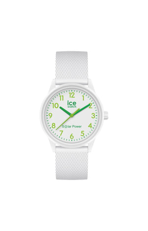 Montre solaire en silicone - ICE Solar Power - Nature Numbers - Small - Blanc