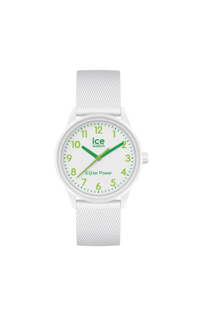 Montre solaire en silicone - ICE Solar Power - Nature Numbers - Small - Blanc