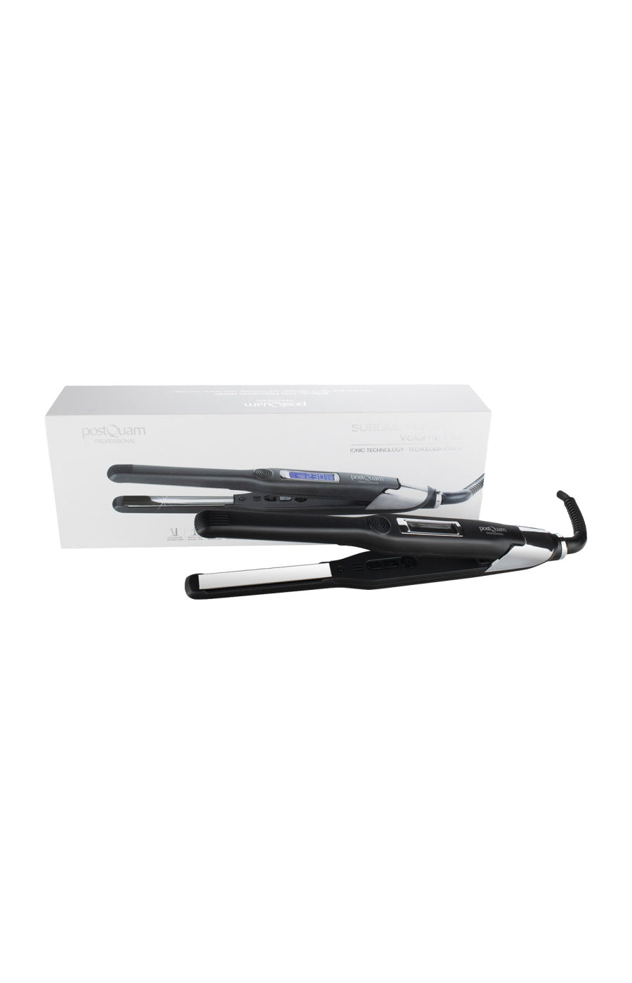 Fer à lisser - Sublime Platinum Volume Flat - 48 W - Noir & argenté