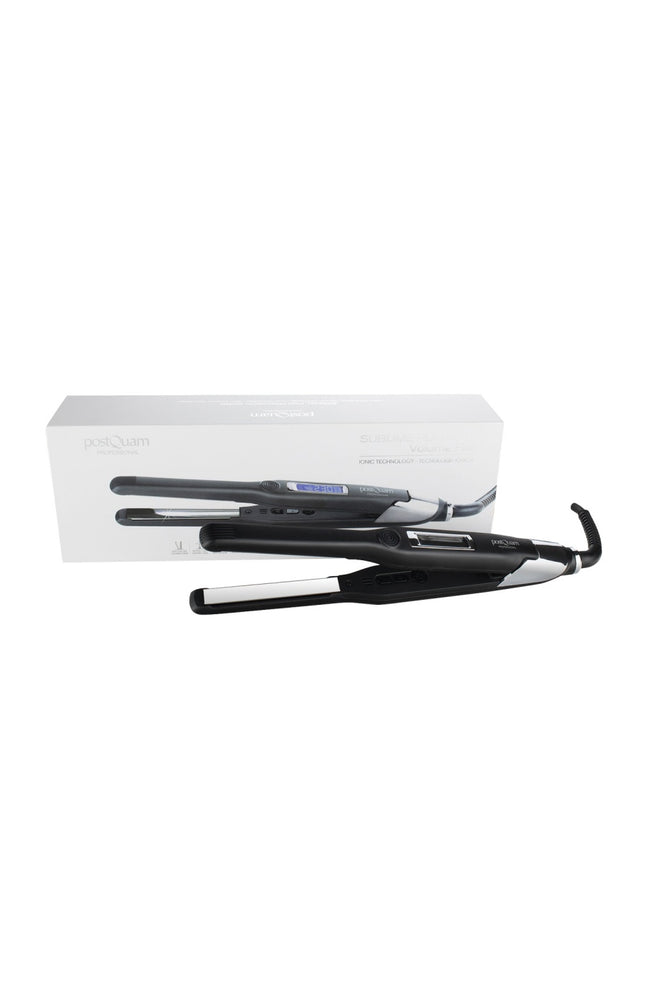 Fer à lisser - Sublime Platinum Volume Flat - 48 W - Noir & argenté