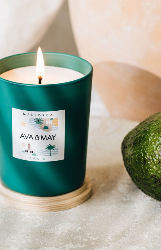 Bougie parfumée - Majorque - Avocat, magnolia & pêche - 180 g