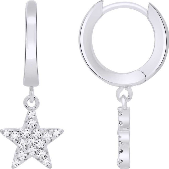 Créoles Star - Argent 925/000 & oxyde de zirconium