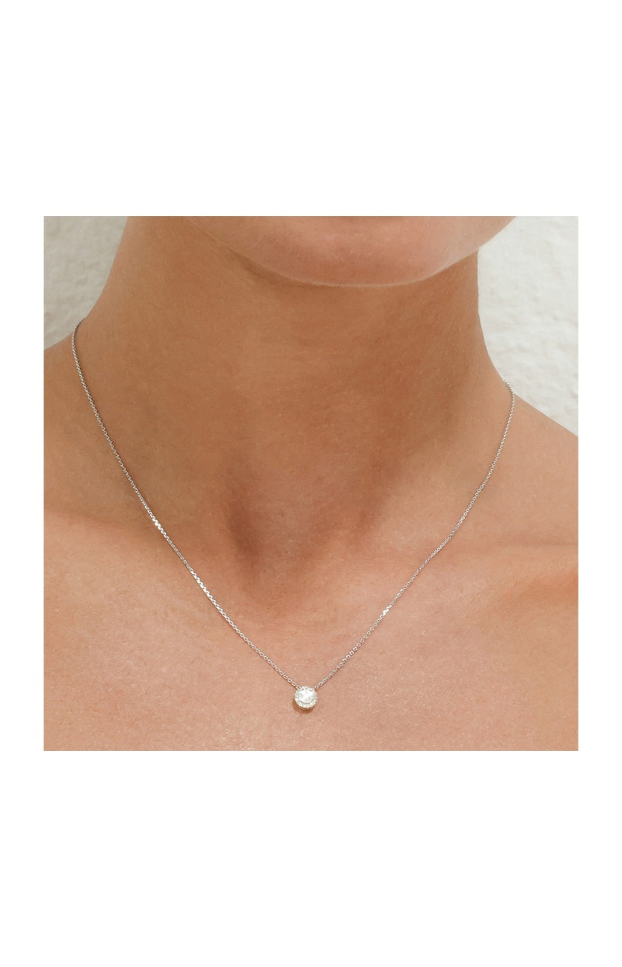 Pendentif Mon brillant - Or blanc 375/1000 & diamants