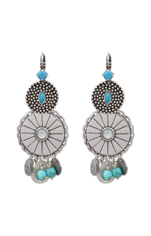 Boucles d'oreilles dormeuses Positano - Laiton argenté