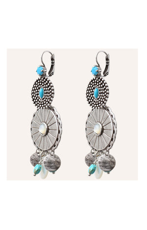Boucles d'oreilles dormeuses Positano - Laiton argenté