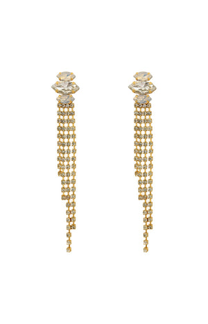 Boucles d'oreilles Sparkling - Alliage doré & cristaux Swarovski
