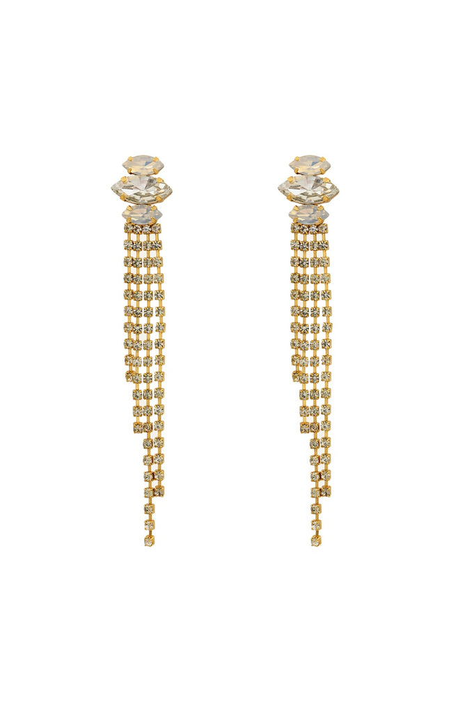 Boucles d'oreilles Sparkling - Alliage doré & cristaux Swarovski