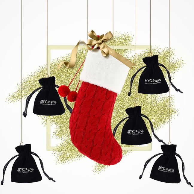 Chaussette secrète de Noël - 5 bijoux plaqué or 18k