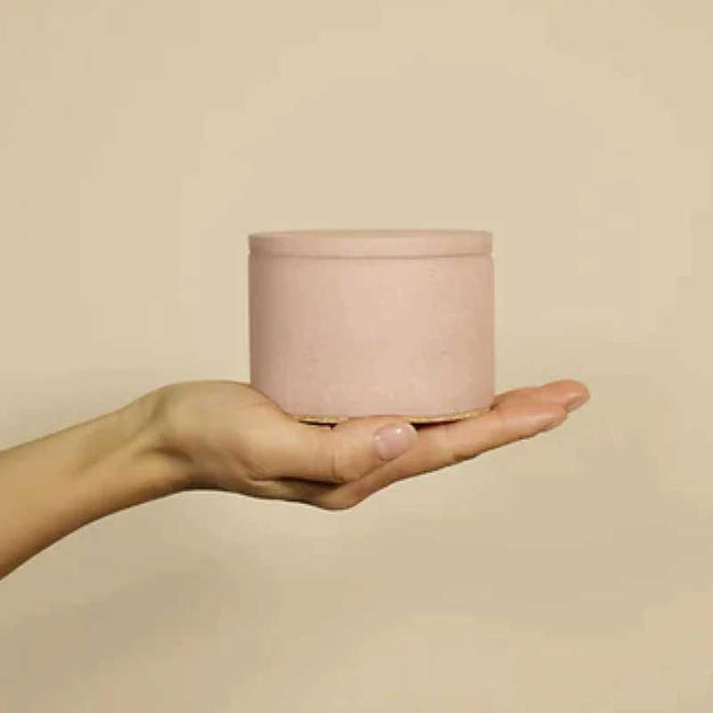 Grand pot pour nettoyant ou démaquillant - Beige rosé