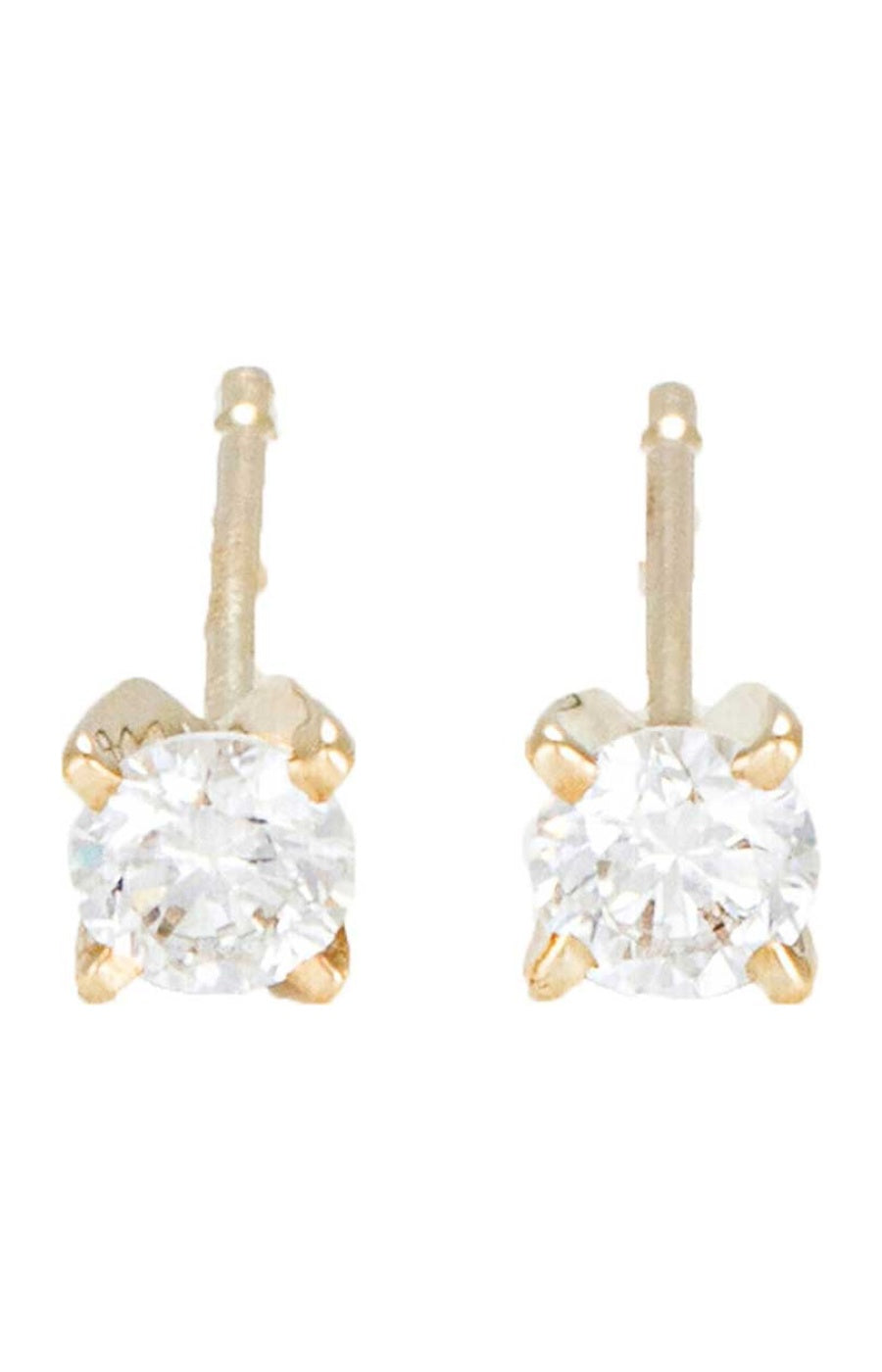 Boucles d'oreilles - Single Diamond - Or jaune 375/1000 & diamants 0,20/2