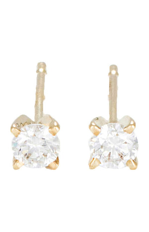 Boucles d'oreilles - Single Diamond - Or jaune 375/1000 & diamants 0,20/2