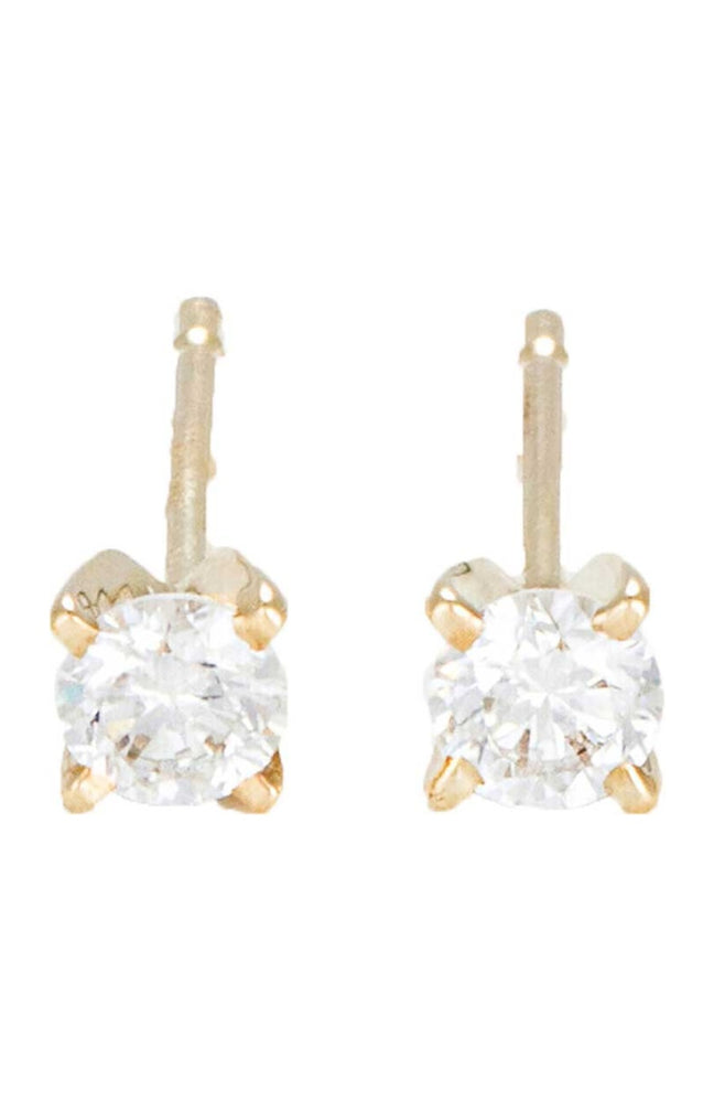Boucles d'oreilles - Single Diamond - Or jaune 375/1000 & diamants 0,20/2