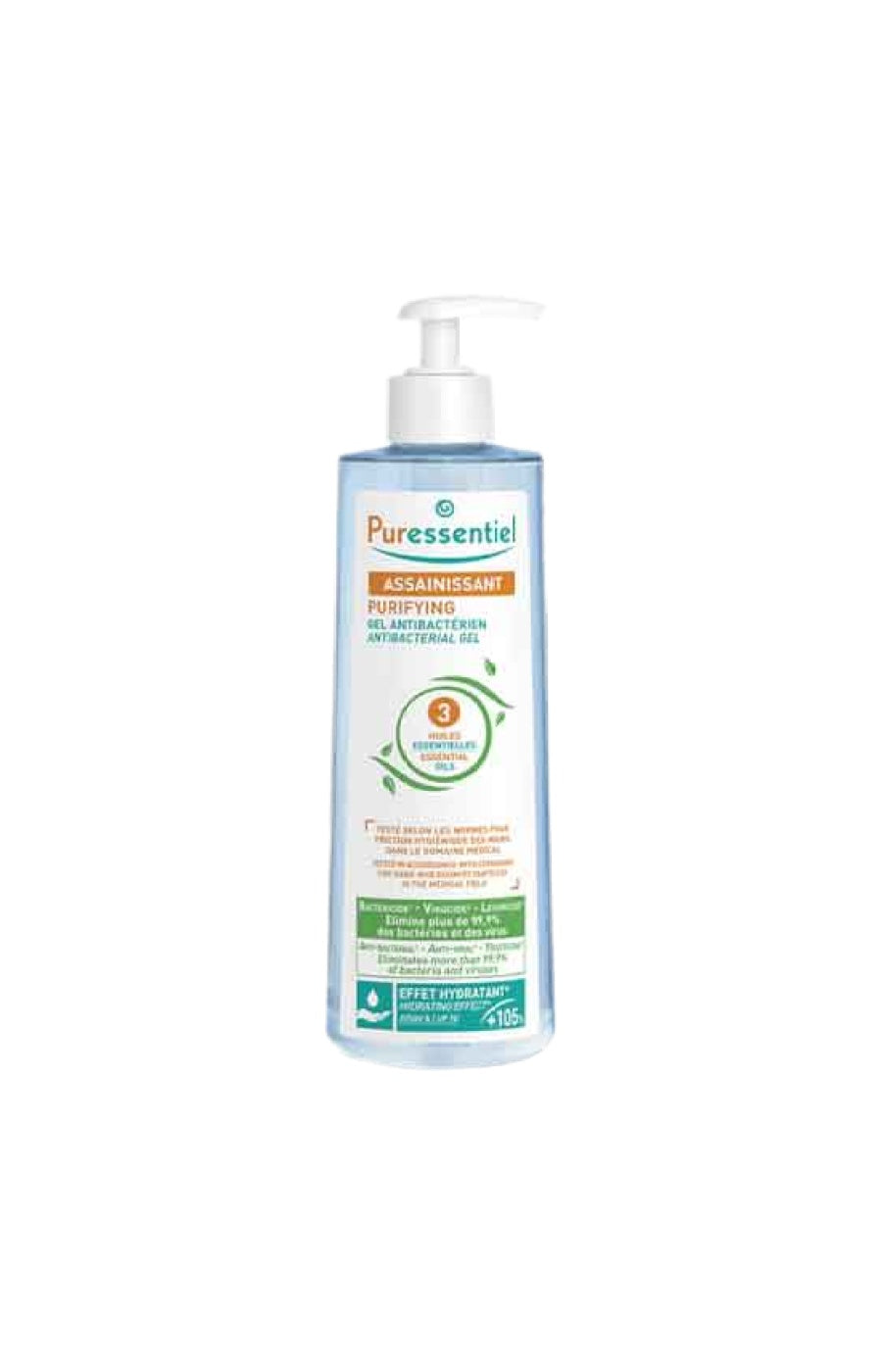 Gel antibactérien assainissant - Huiles essentielles - Mains - 500 ml