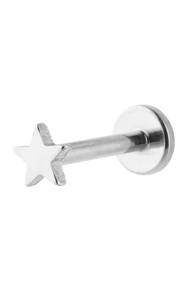 Piercing d'oreille - Mini Star - Laiton plaqué argent 10 microns
