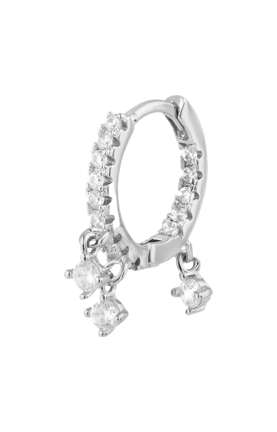 Boucle d'oreille - Petite - Laiton plaqué argent 10 microns