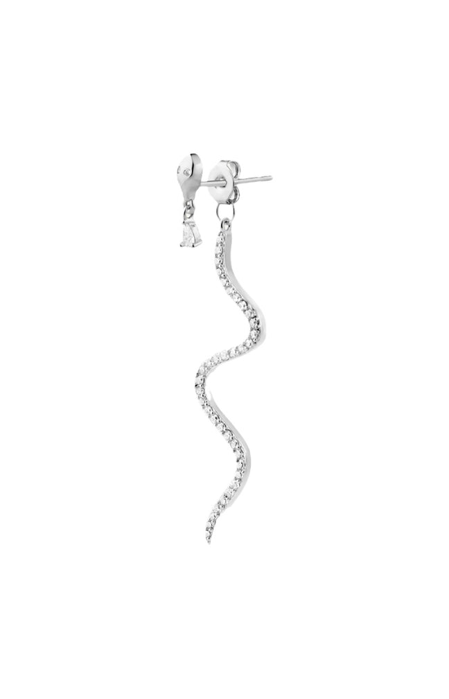 Boucle d'oreille - Savage - Laiton plaqué argent 10 microns