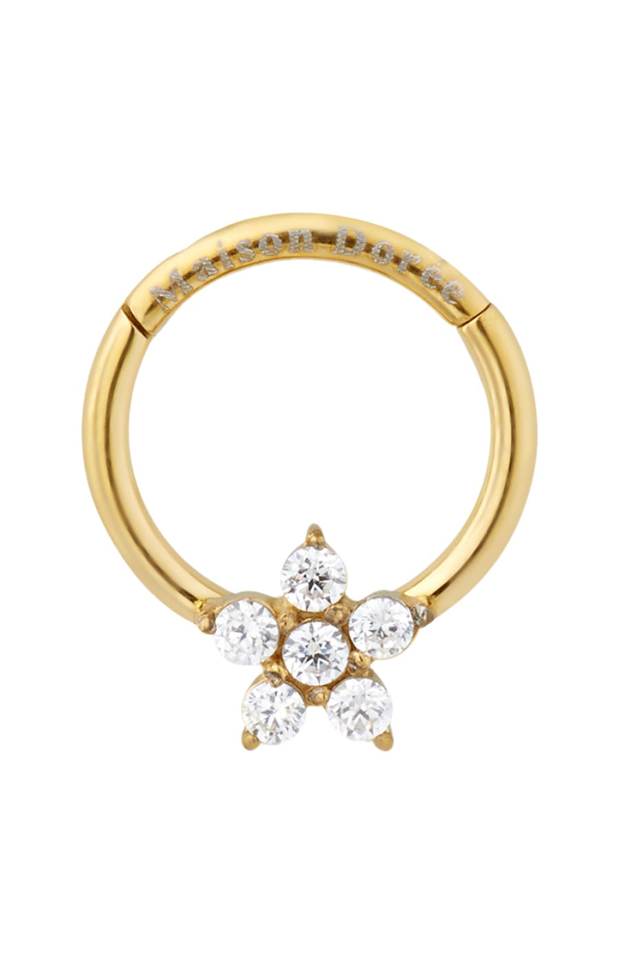 Piercing d'oreille - Shine - Acier chirurgical inoxydable doré 18ct
