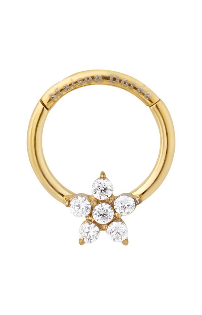 Piercing d'oreille - Shine - Acier chirurgical inoxydable doré 18ct