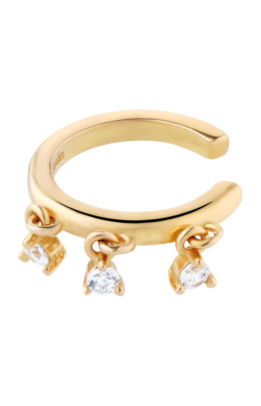 Earcuff - Sparkly - Laiton doré or 1 micron