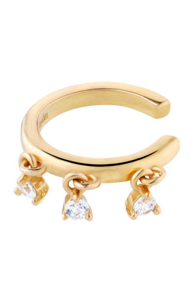 Earcuff - Sparkly - Laiton doré or 1 micron