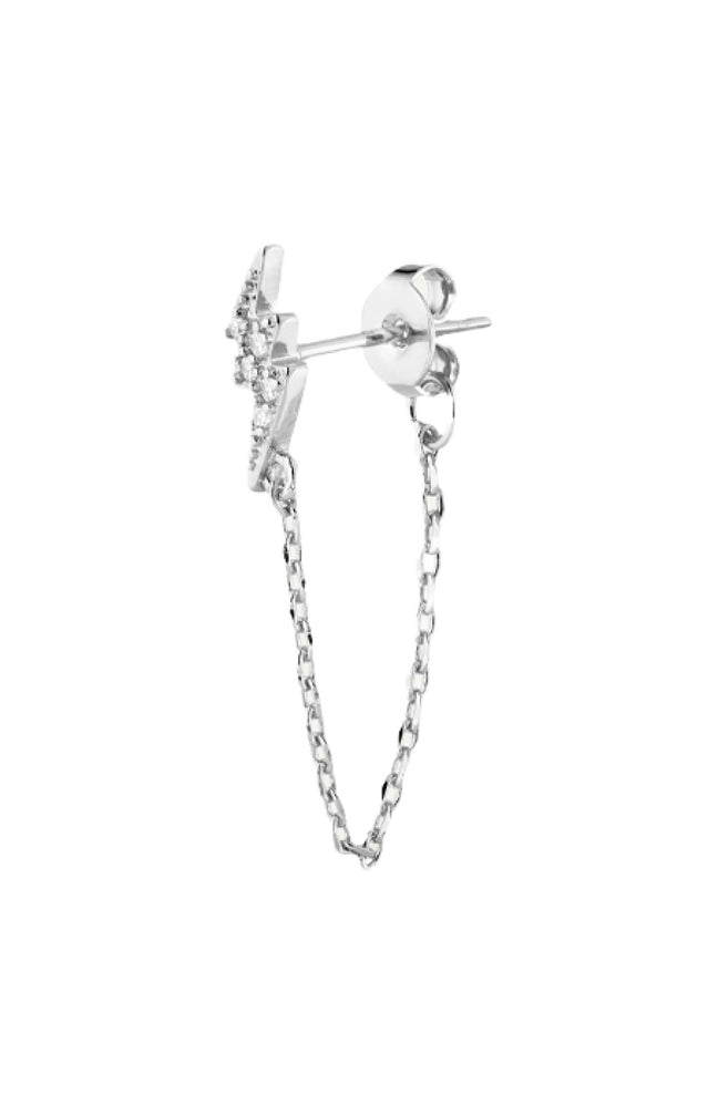 Boucle d'oreille - Stormy Earing - Laiton plaqué argent 10 microns