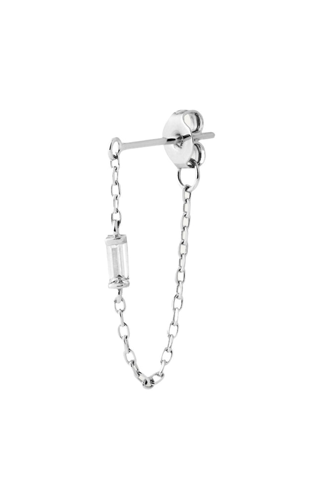Boucle d'oreille - White Dream - Laiton plaqué argent 10 microns