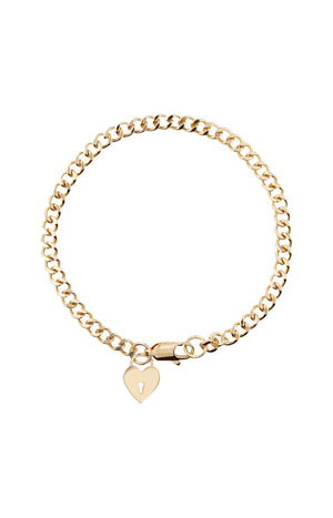 Bracelet cœur - Laiton doré or 1 micron