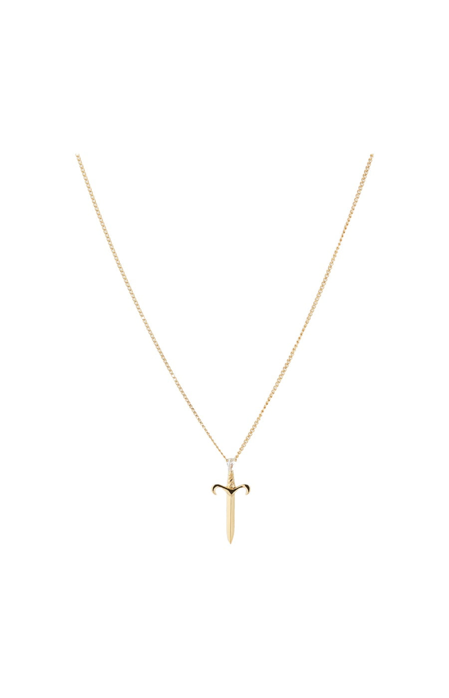 Collier - Dagger - Laiton doré or 1 micron