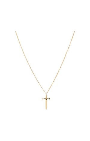 Collier - Dagger - Laiton doré or 1 micron