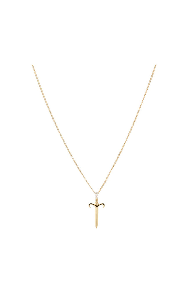 Collier - Dagger - Laiton doré or 1 micron