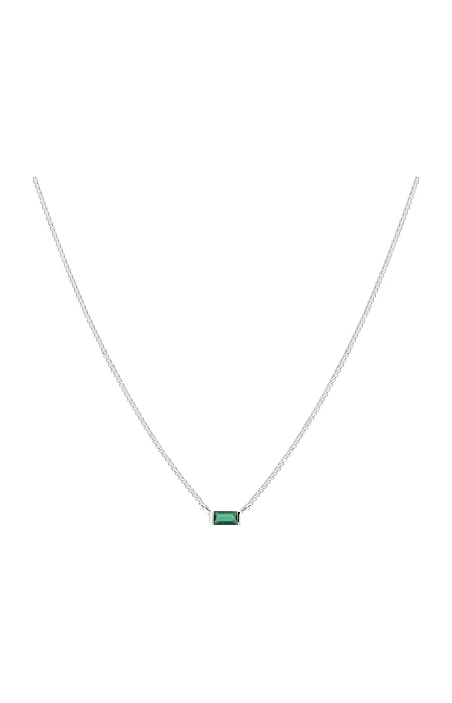 Collier - Green - Laiton plaqué argent 10 microns