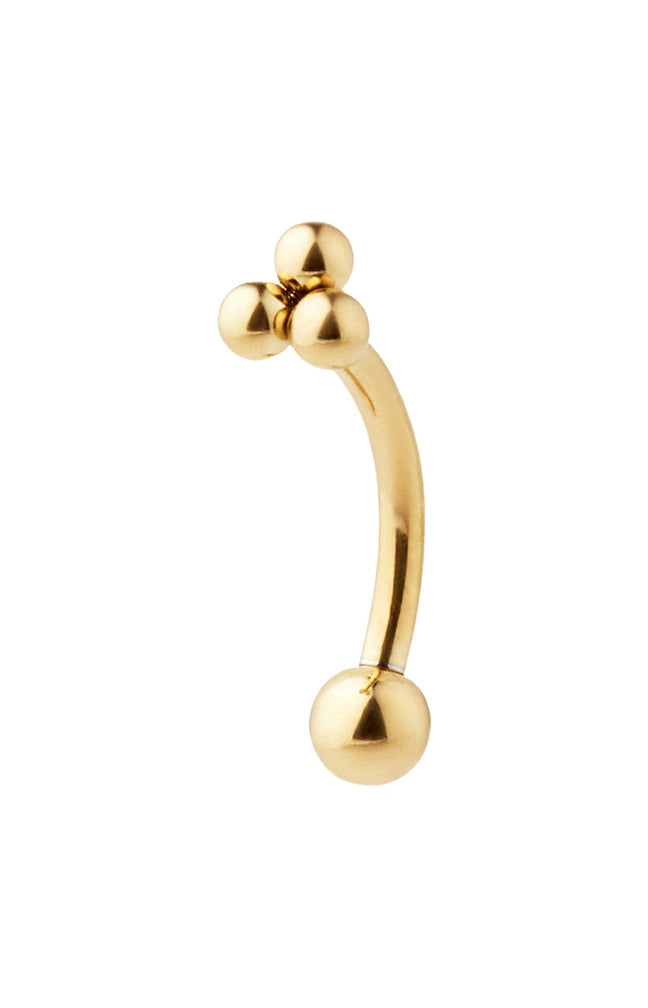 Piercing - Cloudy - Acier chirurgical inoxydable doré 18ct