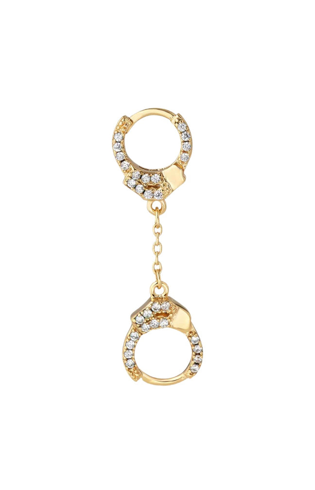 Boucle d'oreille - Baby menottes - Laiton doré or 1 micron