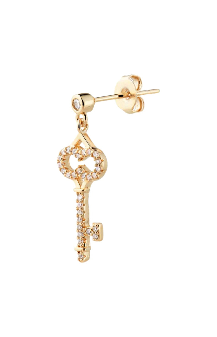 Boucle d'oreille - Baby key - Laiton doré or 1 micron