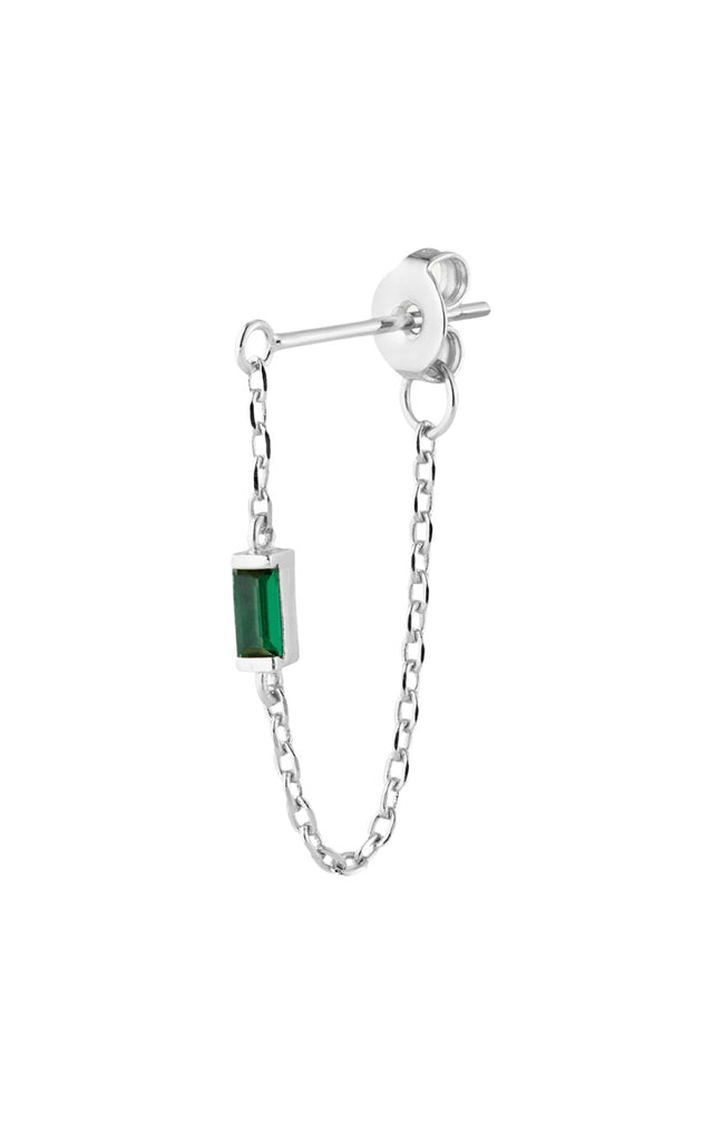Boucle d'oreille - Green Dream - Laiton plaqué argent 10 microns
