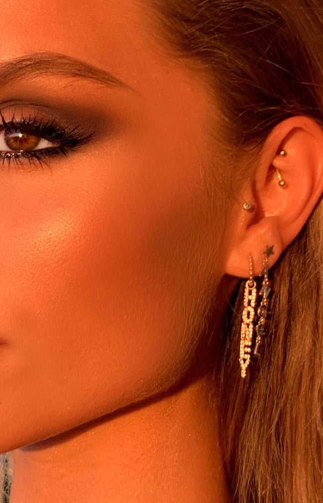 Boucle d'oreille - Honey - Laiton doré or 1 micron
