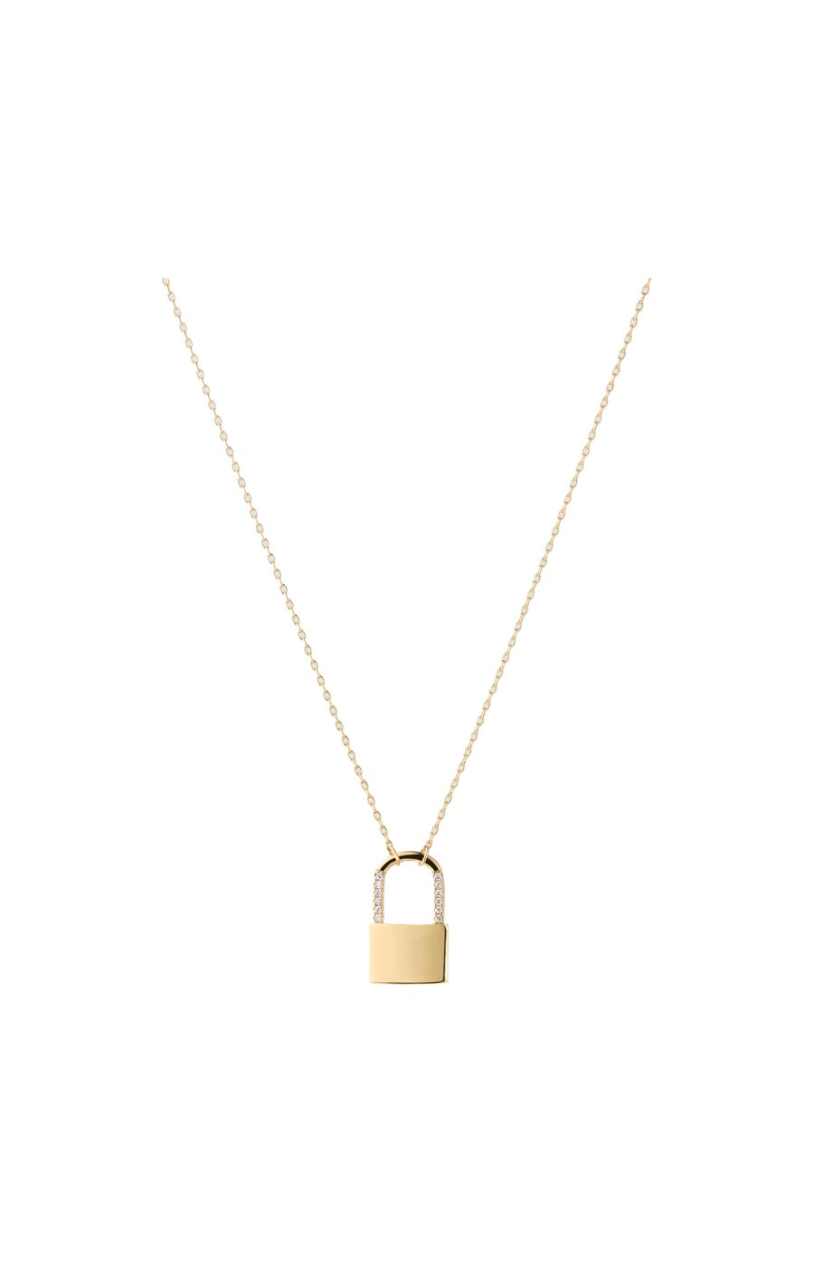 Collier - Lock - Laiton doré or 1 micron