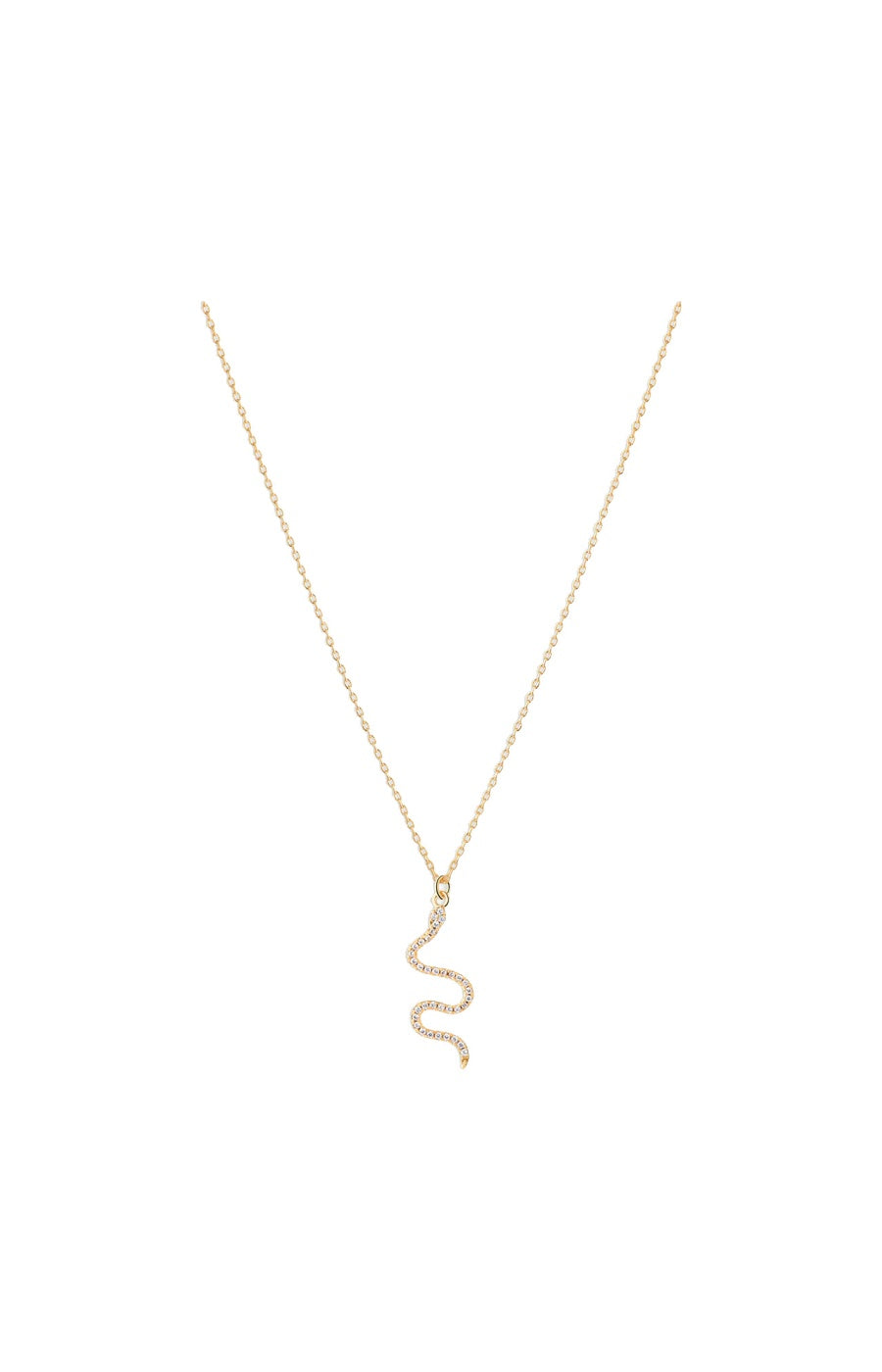 Collier - Snake - Laiton doré or 1 micron