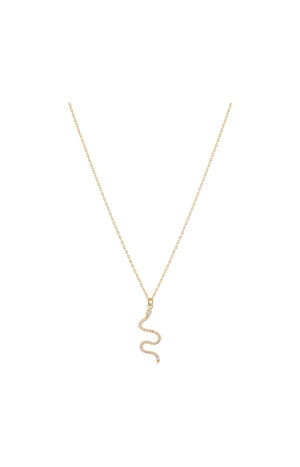 Collier - Snake - Laiton doré or 1 micron