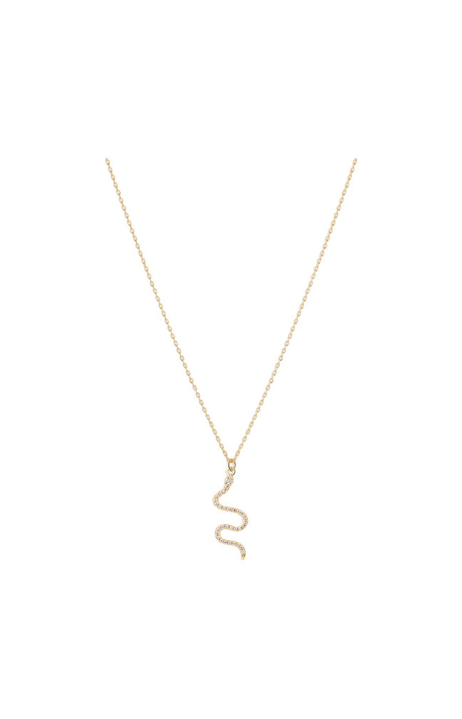 Collier - Snake - Laiton doré or 1 micron