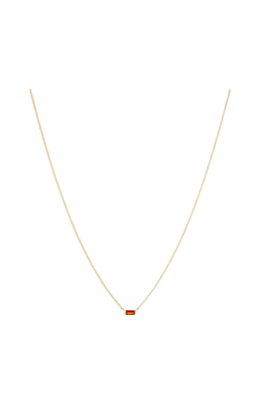 Collier - Orange - Laiton doré 1 micron
